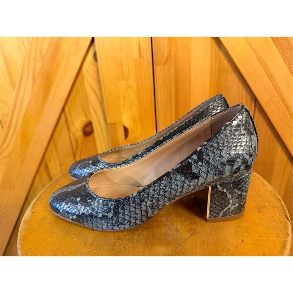 Talbots Isa Snakeskin block heel Women's Pumps size 6M Leather - Picture 3 of 8
